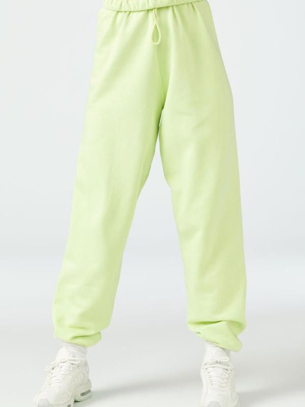 Joah Brown Light Lime Green Fleece Sweatpants